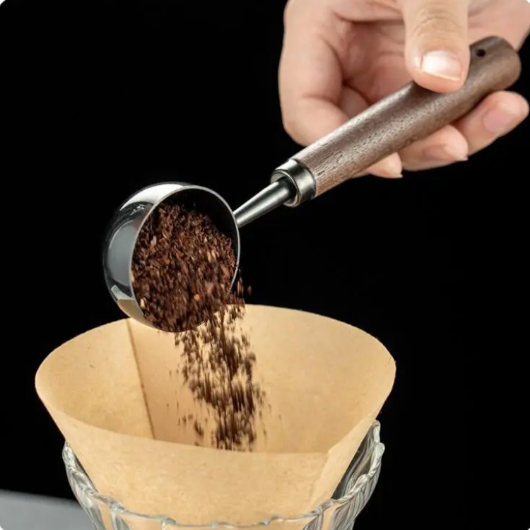 Luxus Barista Holz & Edelstahl Kaffee Scoops