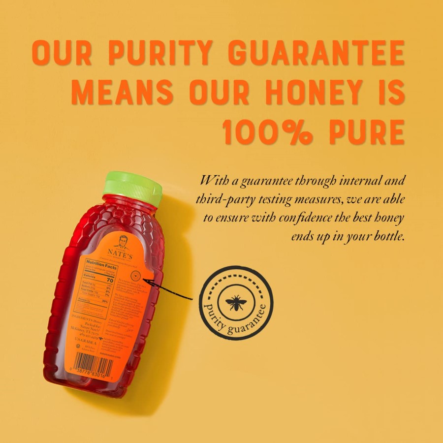 Nature Nate's Honey Co 100% Reiner Organischer Roh- & Ungefilterter Honig