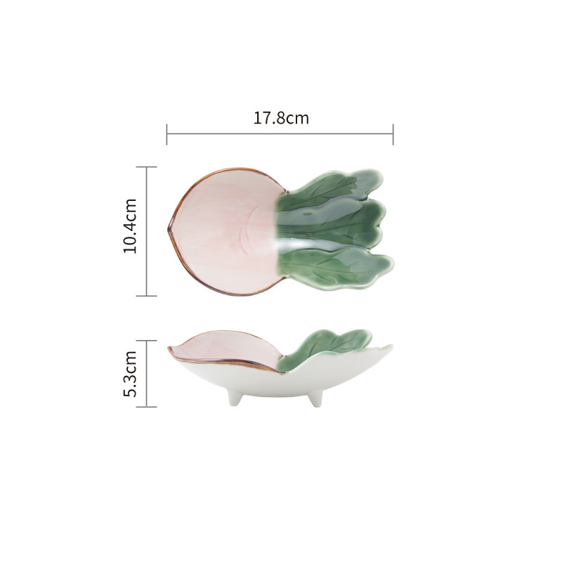 Pflanzliche geformte Keramik Dekorative Serveware