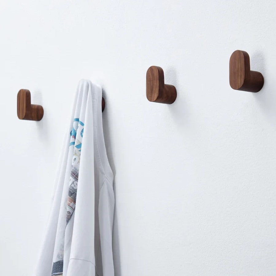 Moderne Naturforscher Oval Wood Wall Mounted Hook