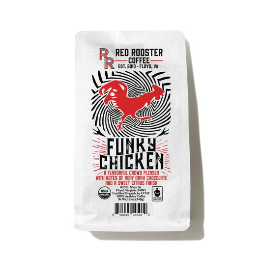 Roter Hahn Kaffee Funky Chicken Organische Ganze Bohne 34 g
