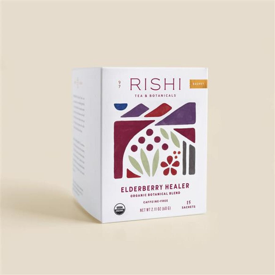 Rishi Tea Elderberry Healer Organische botanische Mischung 15 Sachets
