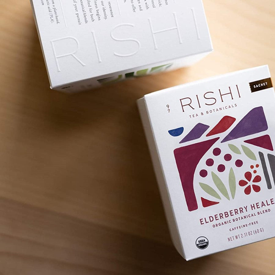 Rishi Tea Elderberry Healer Organische botanische Mischung 15 Sachets