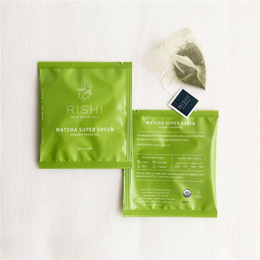Rishi Tea Matcha Super Grüner Bio Grüner Tee 15 Sachets