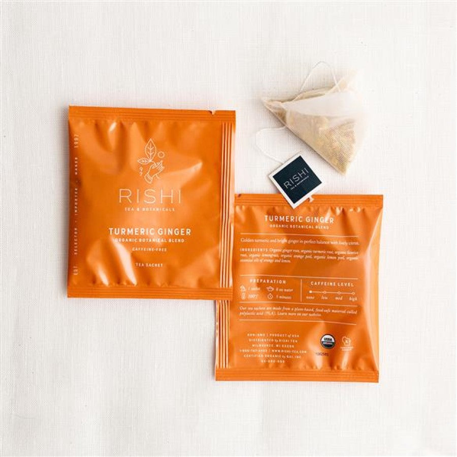 Rishi Tea Turmeric Ginger Organische Botanische Mischung 15 Sachets