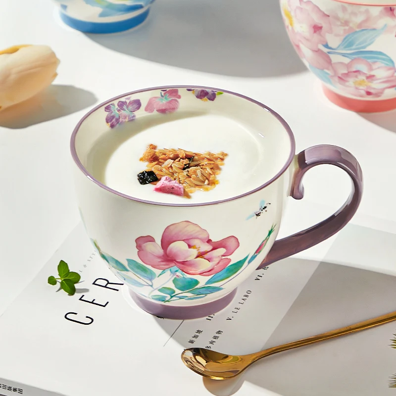 Aquarell Garten Stil Keramikbecher