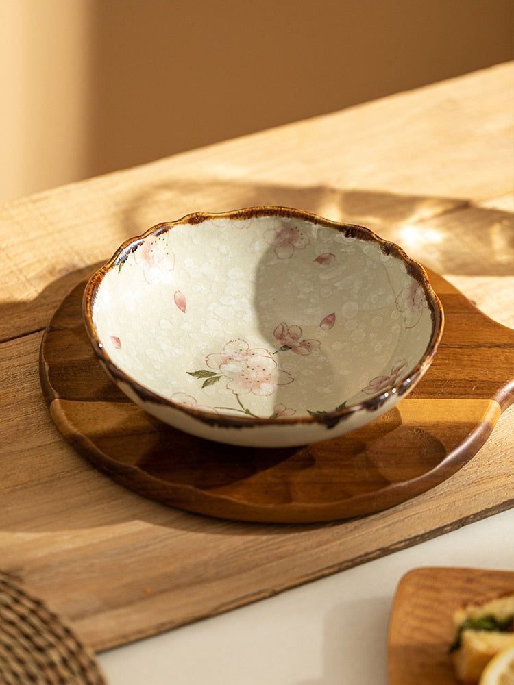Farmhouse Stil Blumen Ceramic Bowls