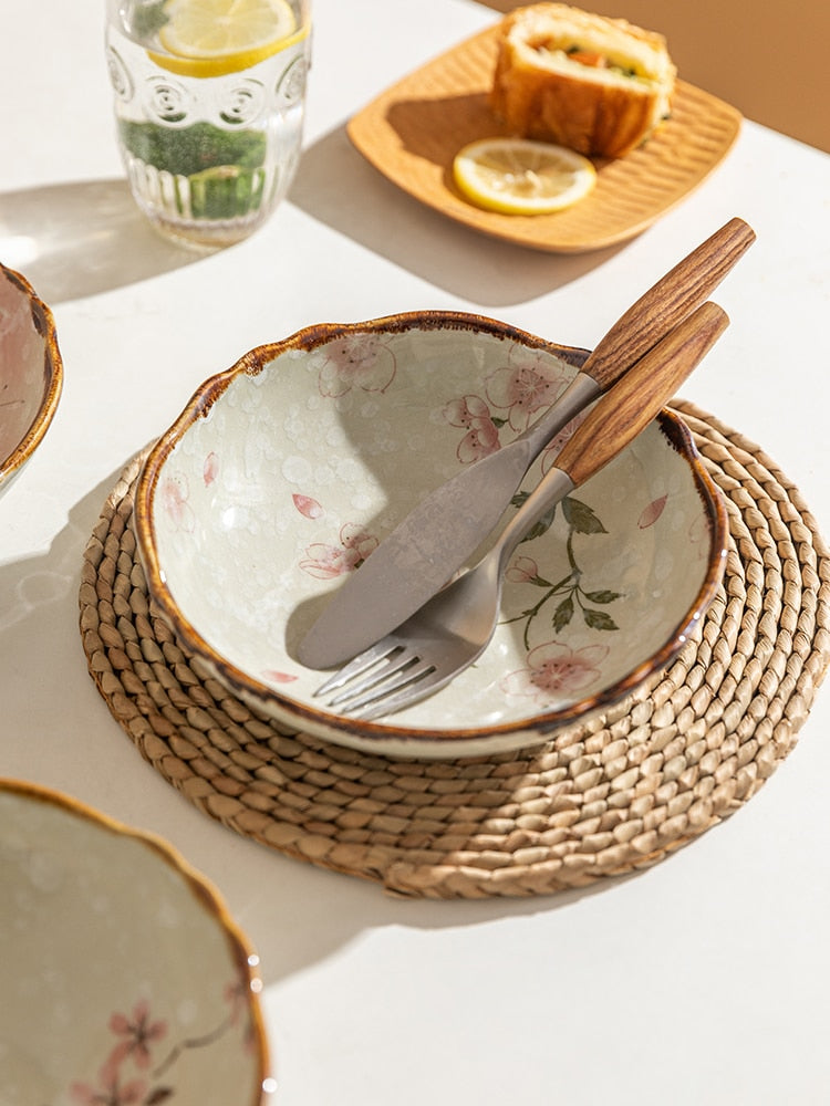 Farmhouse Stil Blumen Ceramic Bowls