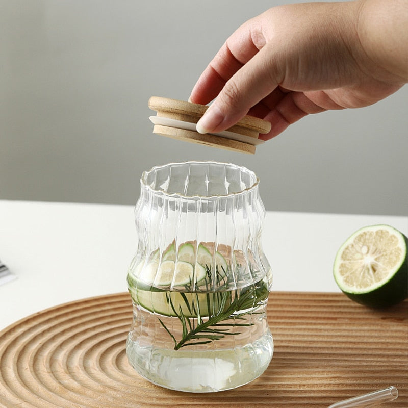 Glasgetränk Tumblers mit Bambus Lids & Straws