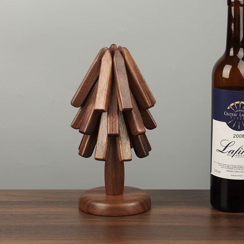 Holz kollabierbar Hot Pad Trivet Tree