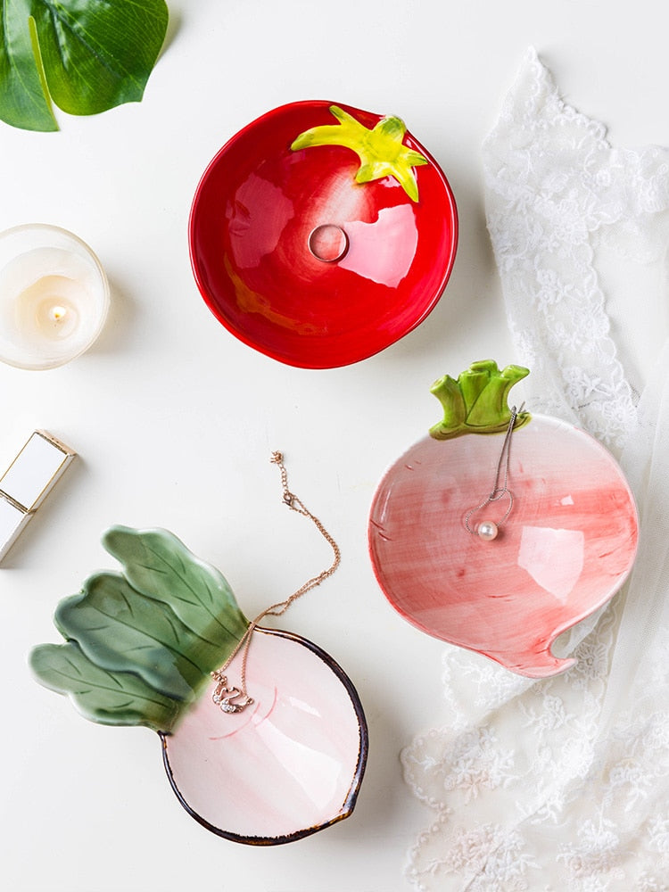 Pflanzliche geformte Keramik Dekorative Serveware