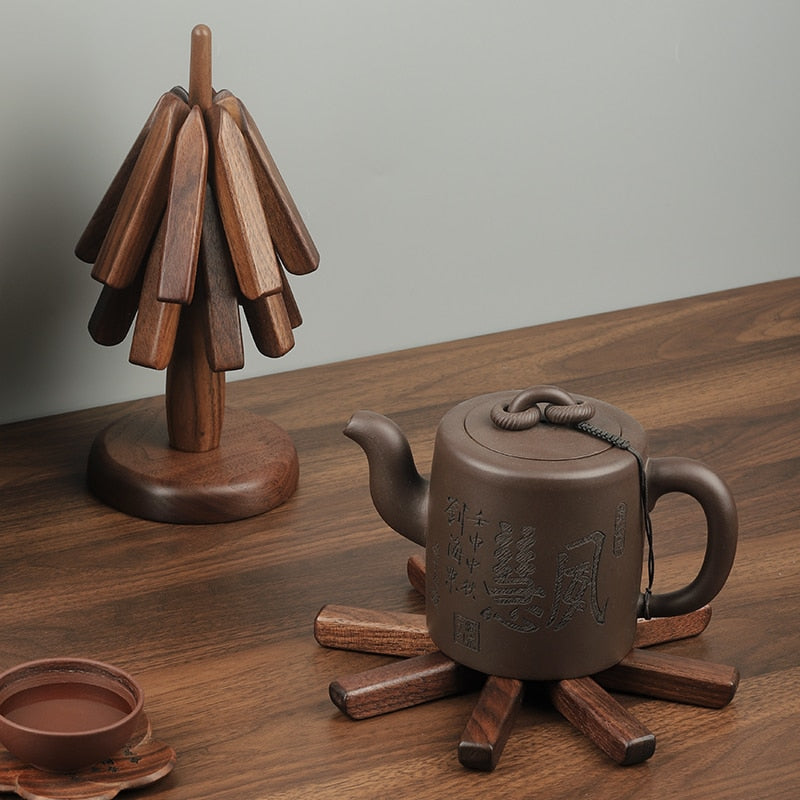 Holz kollabierbar Hot Pad Trivet Tree