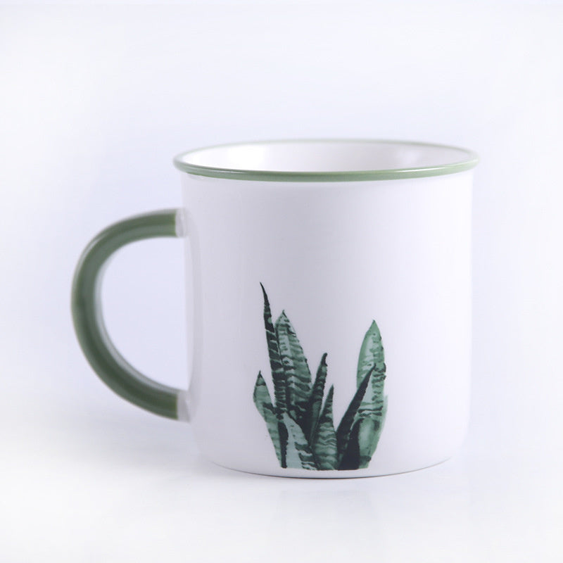 Gemalte Pflanzen Stil Keramikbecher
