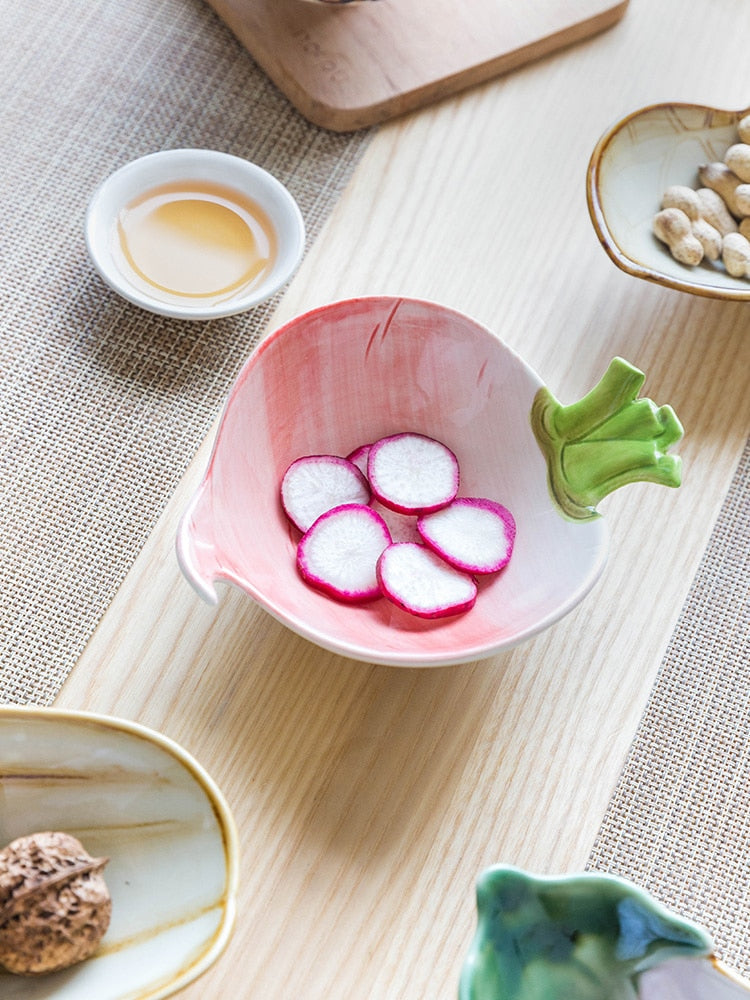 Pflanzliche geformte Keramik Dekorative Serveware
