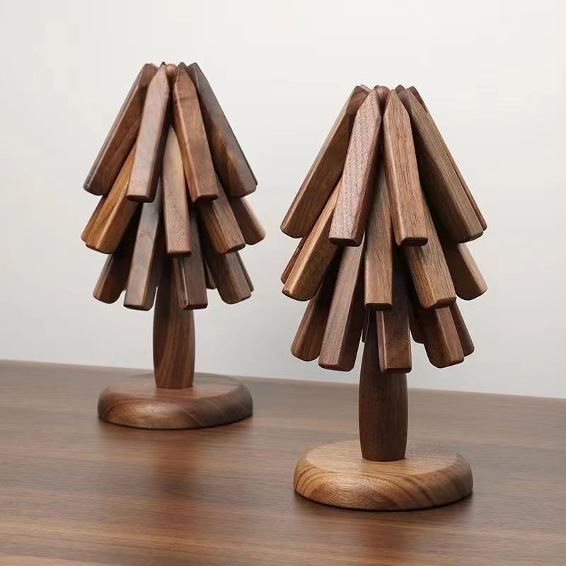 Holz kollabierbar Hot Pad Trivet Tree