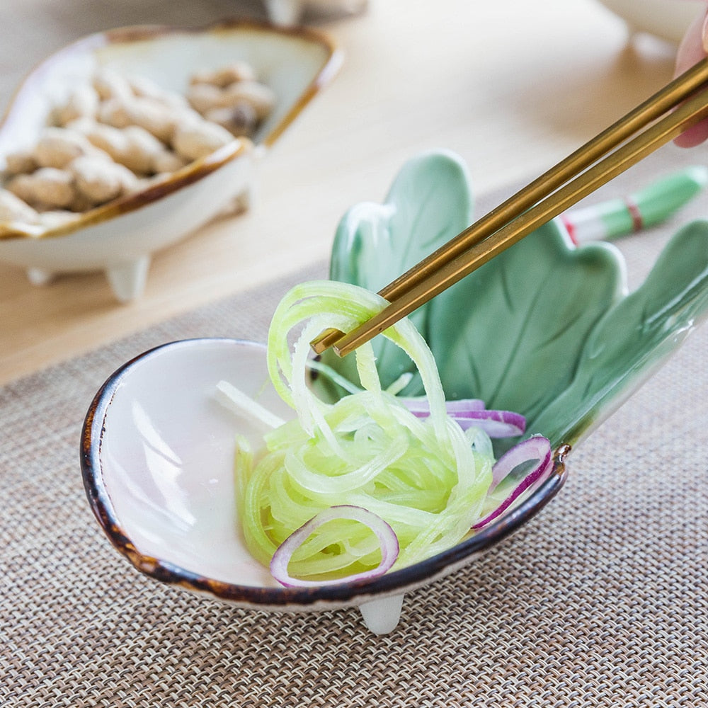 Pflanzliche geformte Keramik Dekorative Serveware