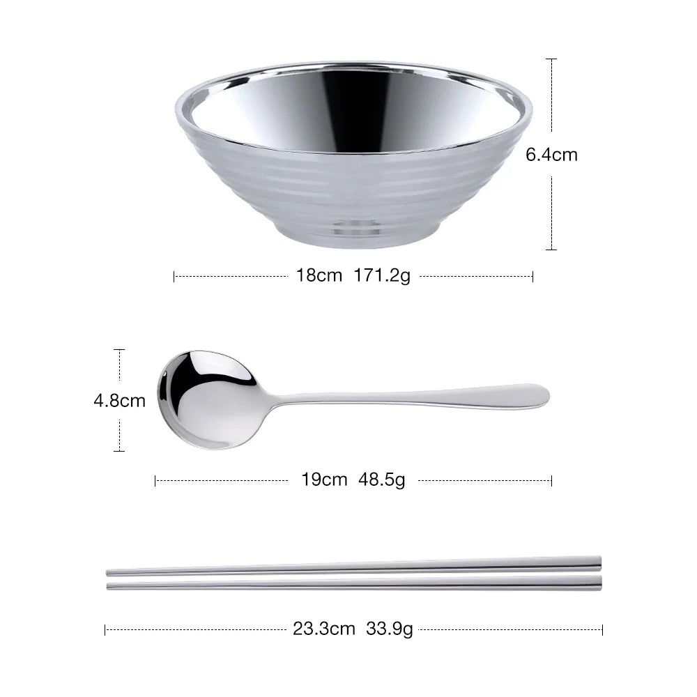 Glam Edelstahl Insulated Bunte Nudelschalen Sets mit Utensilien