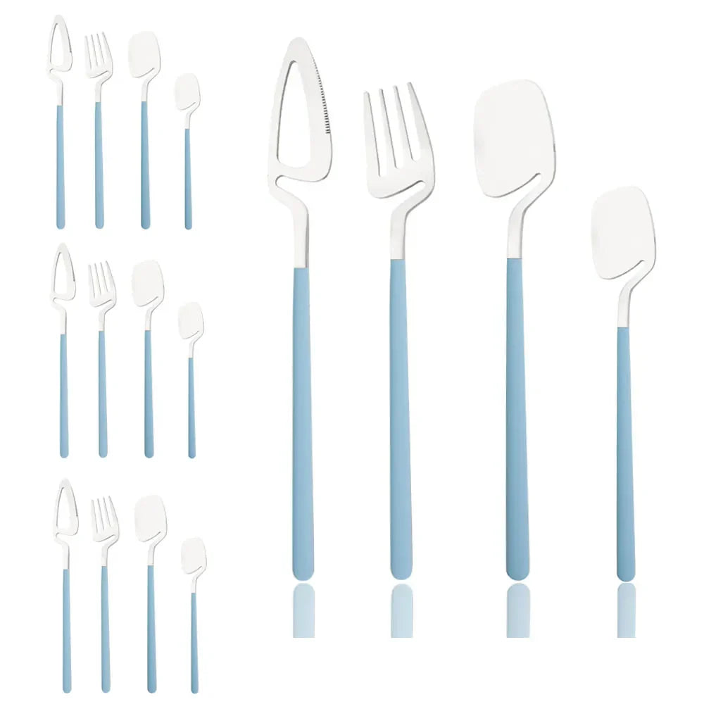 Surreale Edelstahl-Flatware 16-teiliges Set mit bunten Griffen