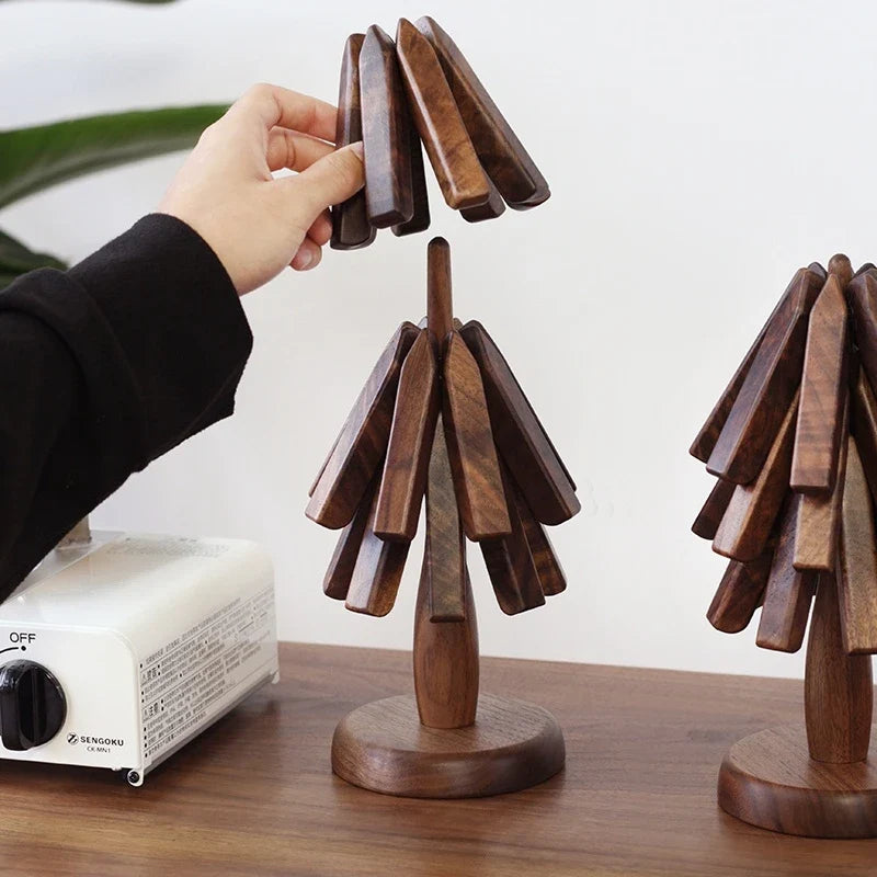 Holz kollabierbar Hot Pad Trivet Tree