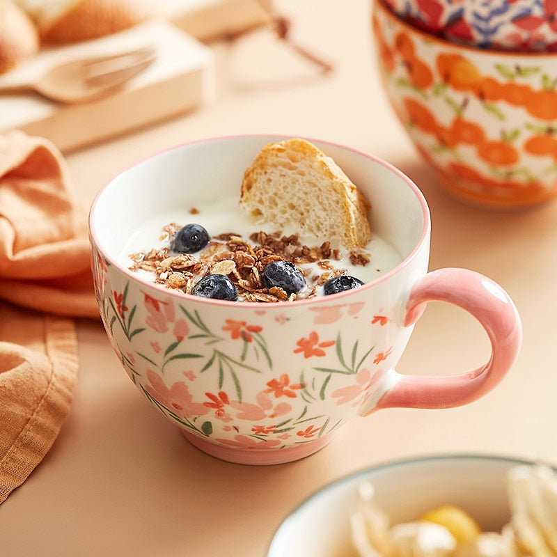 Dawn Retro Style Keramikgetreidebecher