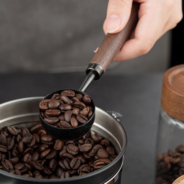 Luxus Barista Holz & Edelstahl Kaffee Scoops