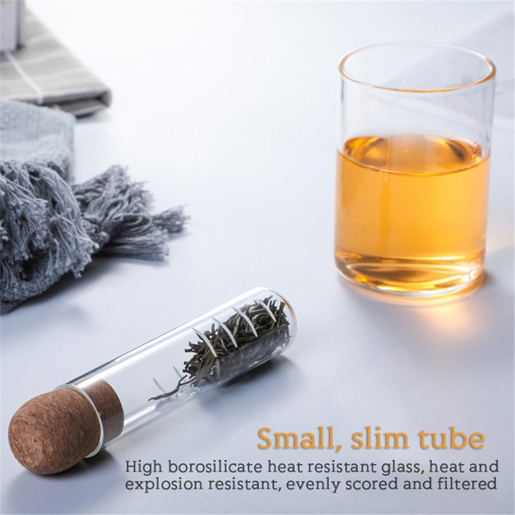 Glas Tube Lose Blatt Tee & Kräuter-Infuser mit Stopper