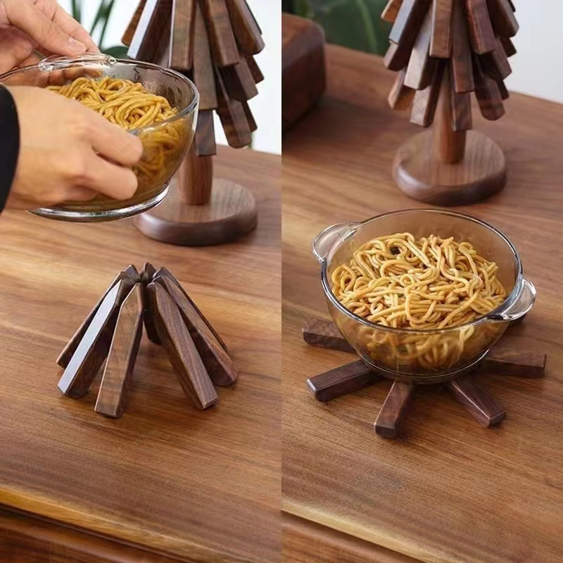 Holz kollabierbar Hot Pad Trivet Tree