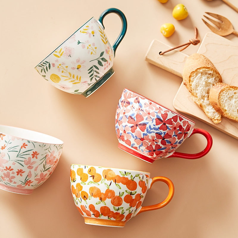 Dawn Retro Style Keramikgetreidebecher