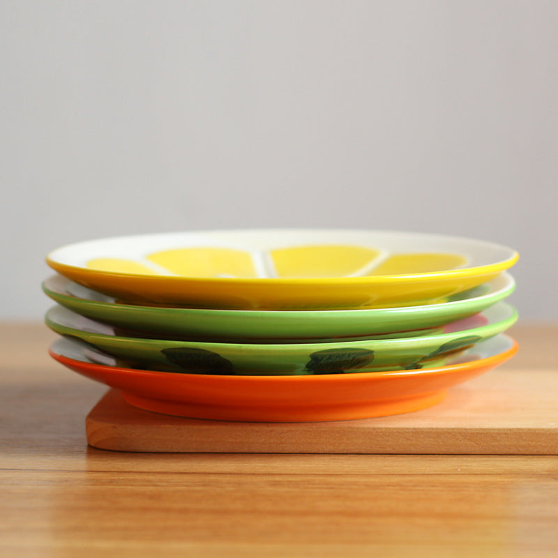 Sommer Fruit Style Keramikbecher, Löffel & Platte Set