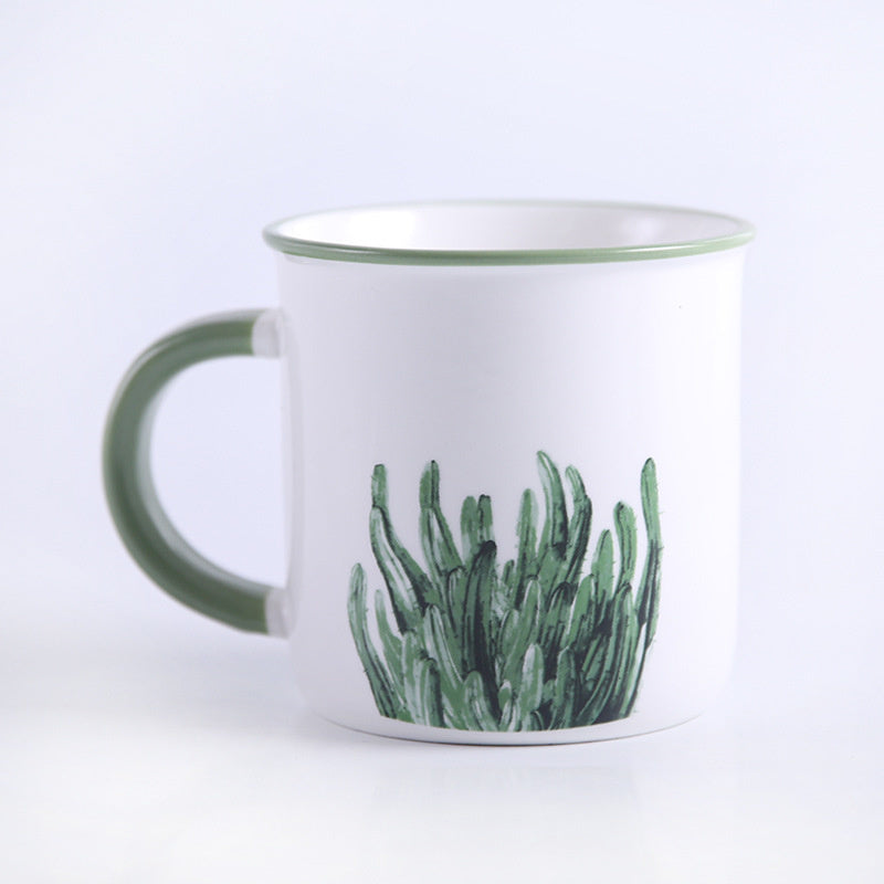 Gemalte Pflanzen Stil Keramikbecher