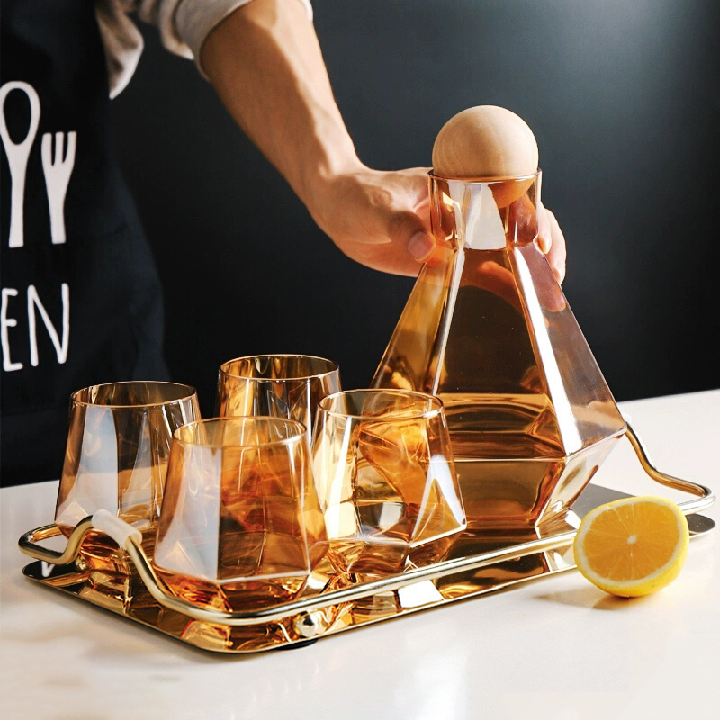 Nordischer Stil Fraktal Glas Karaffe & Cups