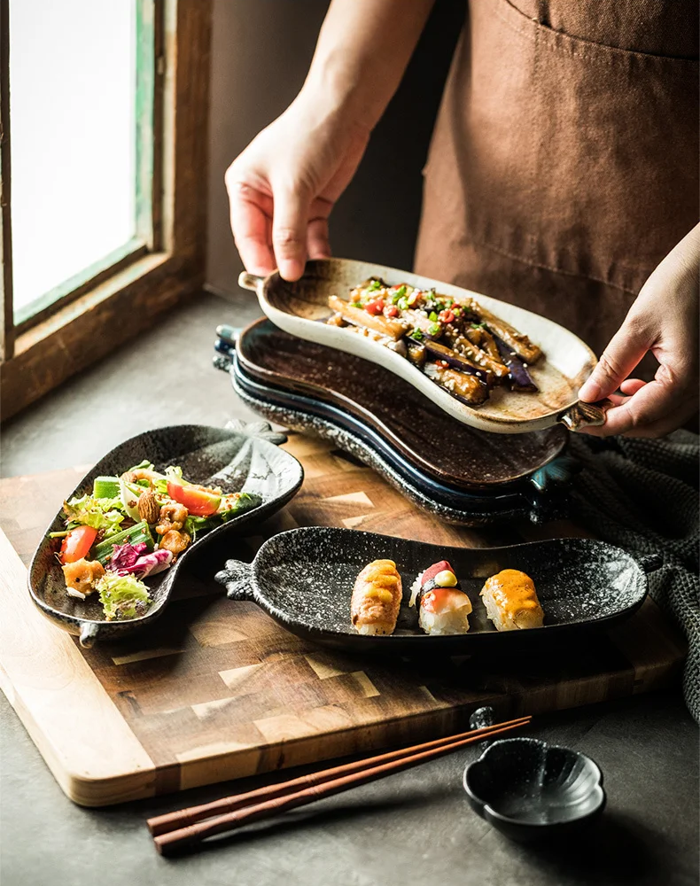 Auberginenförmige Keramik Dekorative Serveware