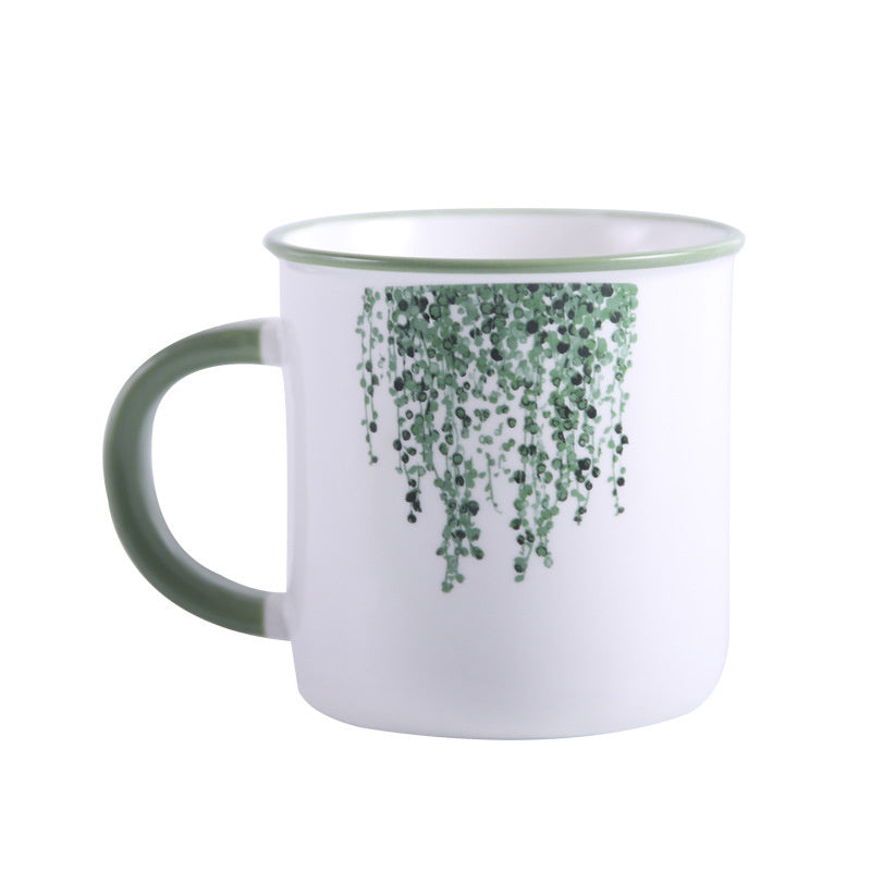 Gemalte Pflanzen Stil Keramikbecher