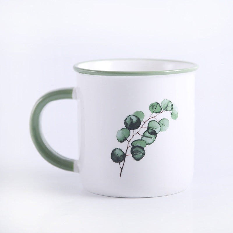 Gemalte Pflanzen Stil Keramikbecher