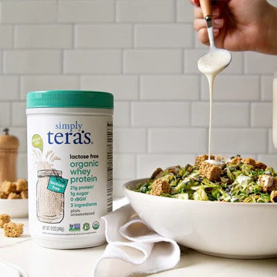 Einfach Tera's Laktosefreie organische Molkenprotein Plain Ungesüßt 34 g