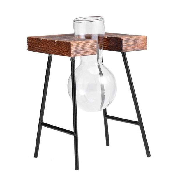 Glas & Holz Hänge Regal Tabletop Vasen