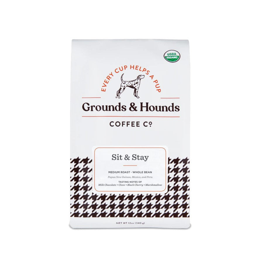 Grounds & Hounds Coffee Co. Sit & Stay Organic Medium Röstende Bohne 34 g