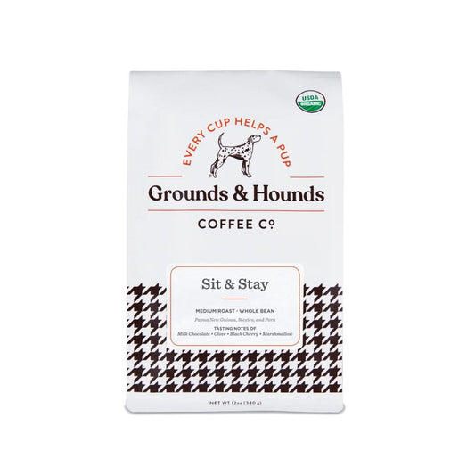Grounds & Hounds Coffee Co. Sit & Stay Organic Medium Röstende Bohne 34 g