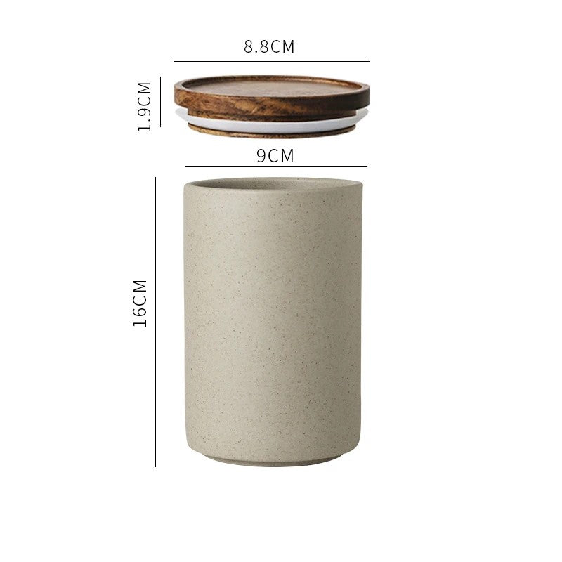 Organic Modern Style Holz & Keramik Siegelbare Lebensmittel Lager Gläser