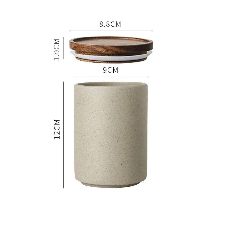 Organic Modern Style Holz & Keramik Siegelbare Lebensmittel Lager Gläser