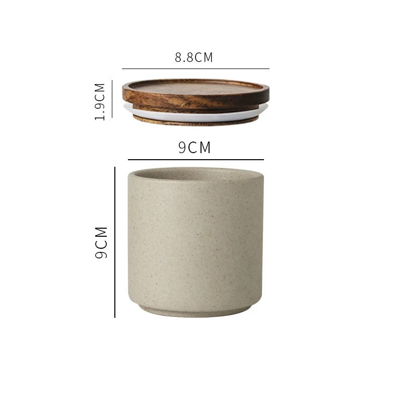Organic Modern Style Holz & Keramik Siegelbare Lebensmittel Lager Gläser