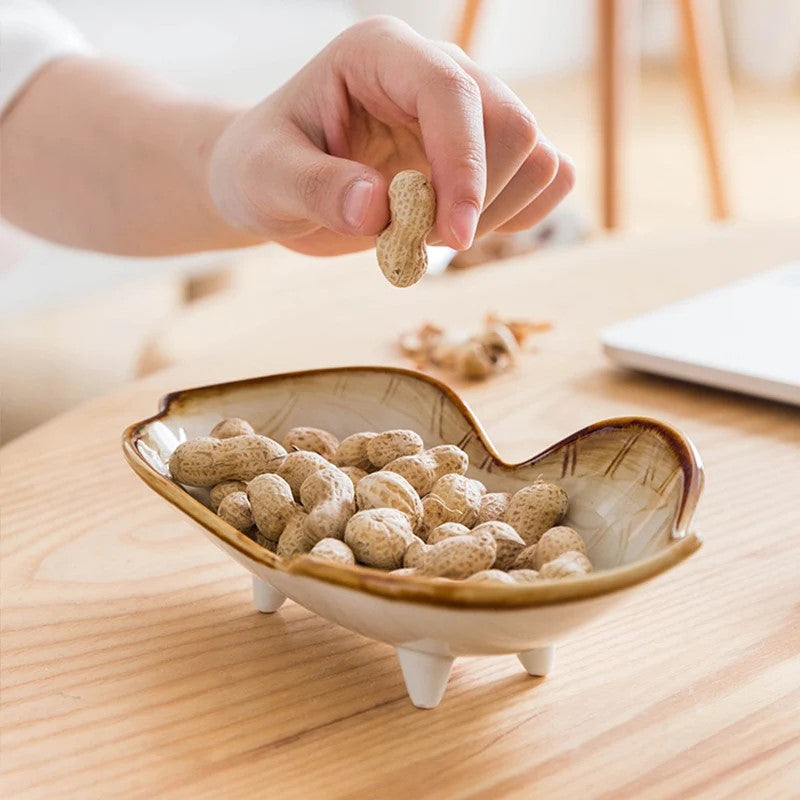 Pflanzliche geformte Keramik Dekorative Serveware
