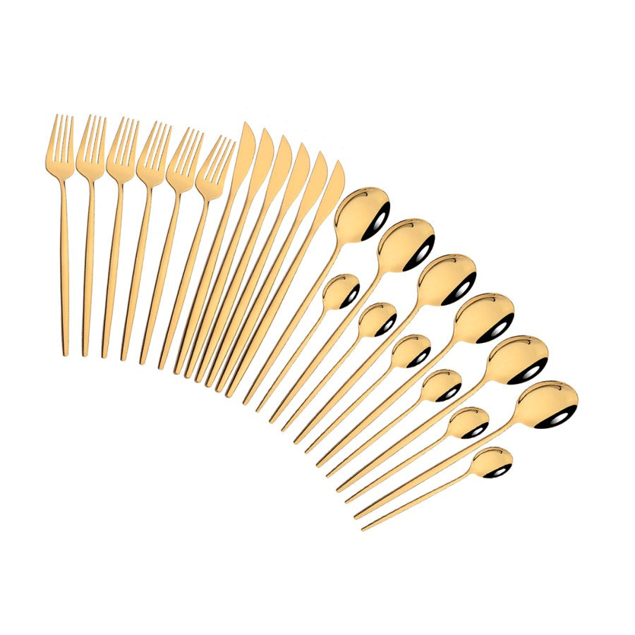 Edelstahl 24 Stück modernes Flatware Set