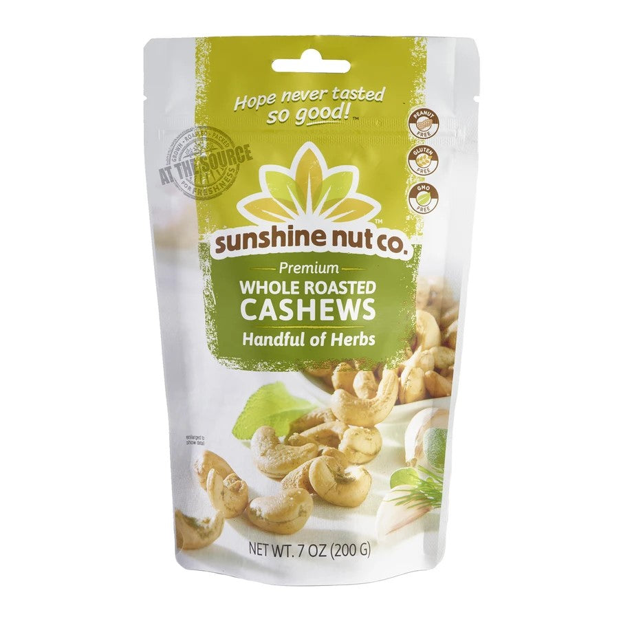 Sunshine Nut Co Whole Geröstete Cashews Handvoll Kräuter 198 g