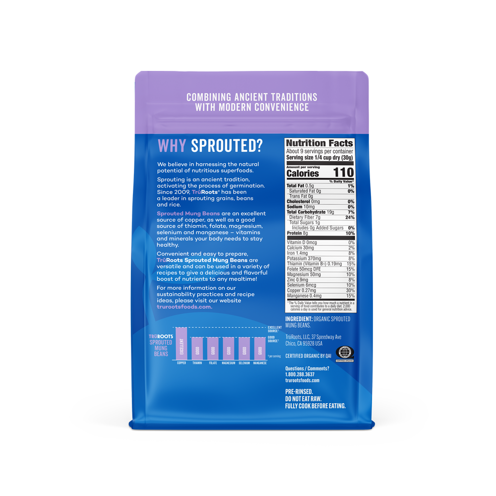 TruRoots Organische Sprossen Mung Beans 283 g