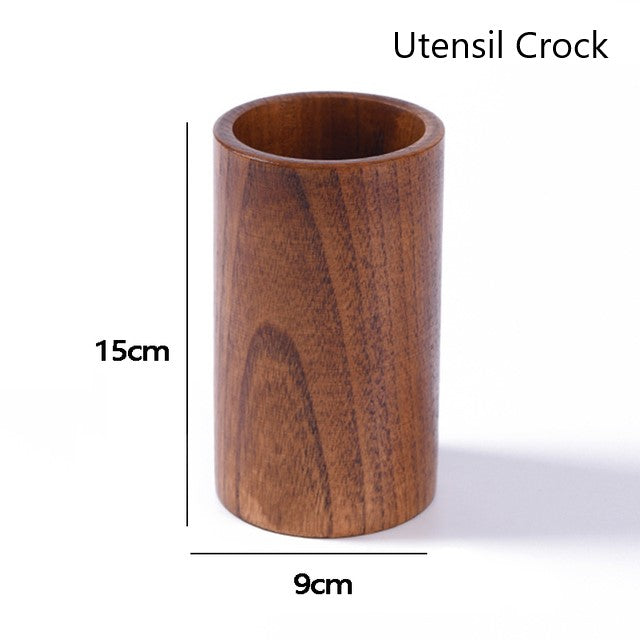 9 Stück Teak Wood Küchenwerkzeug