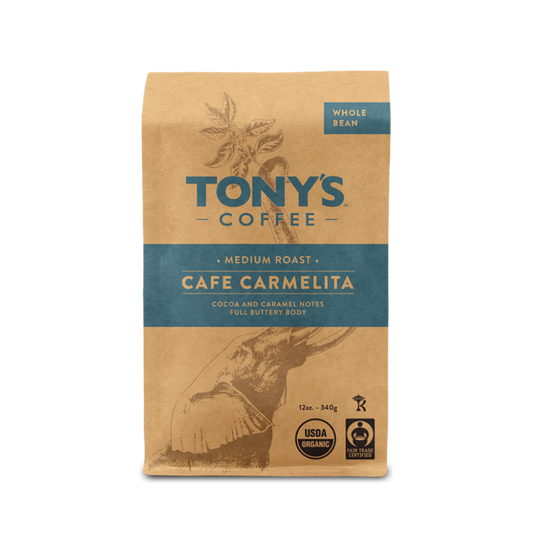 Tony's Coffee Organic Cafe Carmelita Medium Rösten Ganze Bohne 34 g