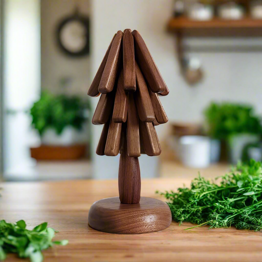 Holz kollabierbar Hot Pad Trivet Tree