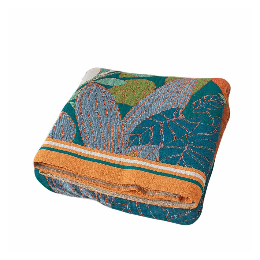 Tropische Dämmerung Reversible Baumwoll Steppdecke Coverlet Leichte Bettwäsche