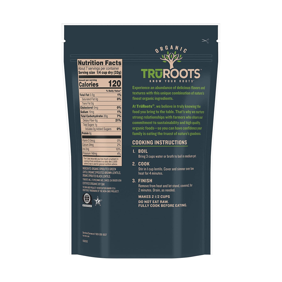 TruRoots Organische Sprossen Linsenmischung 227 g